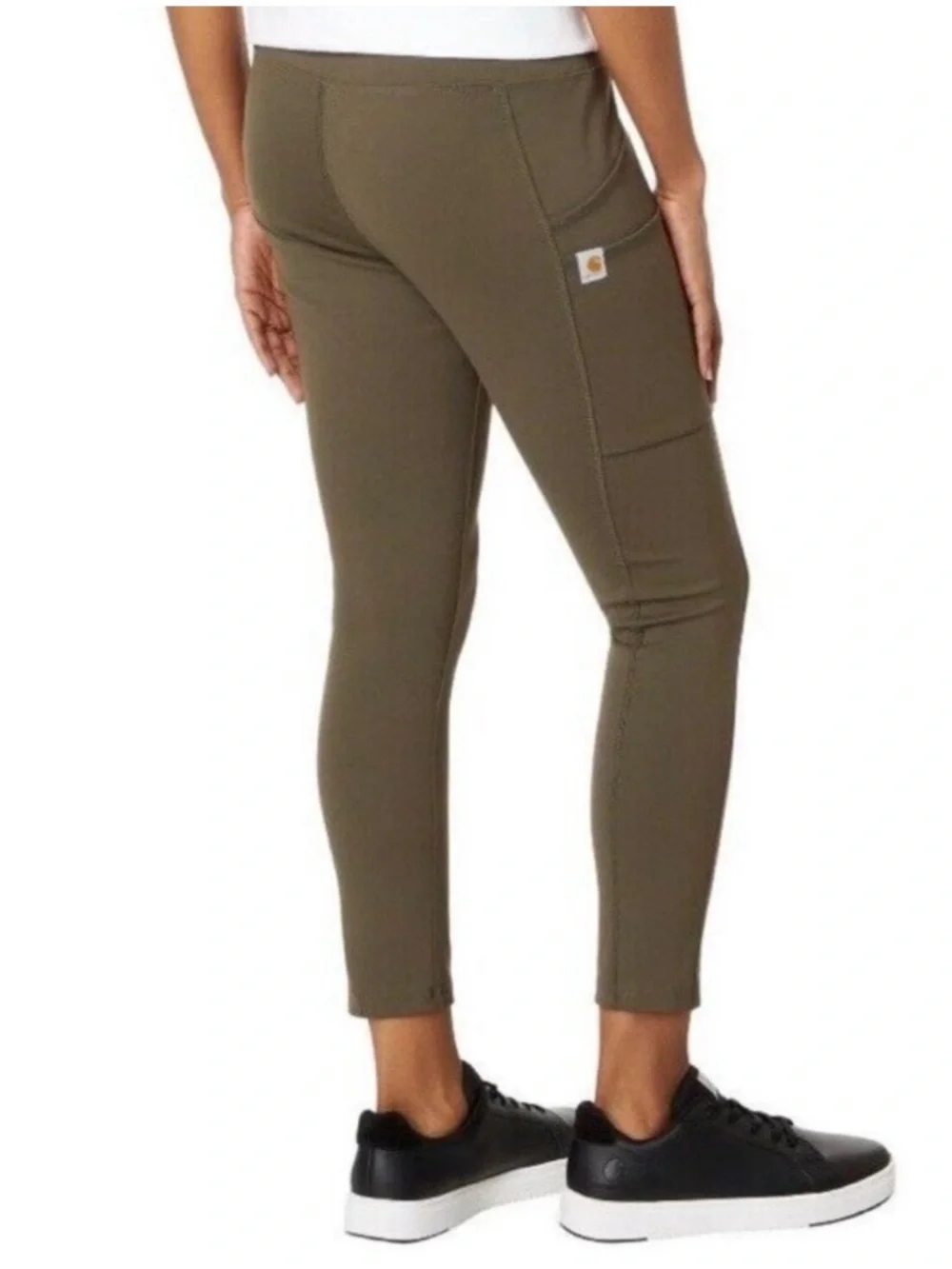 Carhartt Women’s Sz L Green Fitted Legging Pull On Force Utility Pockets